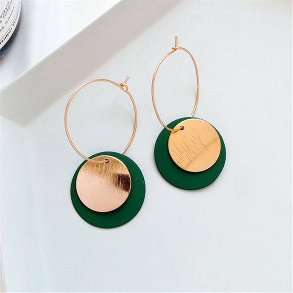 

style restoring ancient ways of green circular ear ring shell clear fresh air female earrings earrings shell earrings, Silver