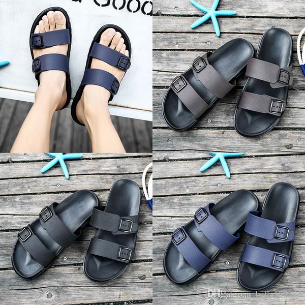 

new designer luxury sandals brand slippers blue black brown shoes man casual shoes slippers outdoor beach slippers eva light sandals