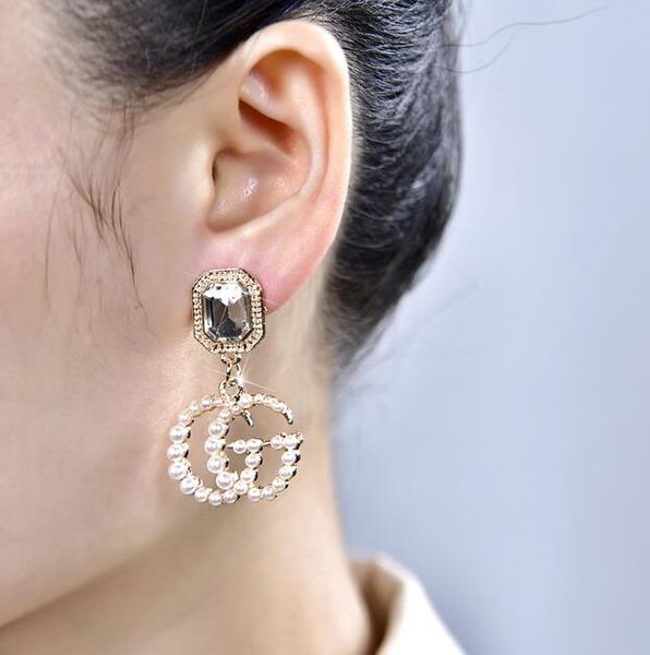 

2019 женские ювелирные изделия серьги с буквами из 18-каратного серебра посеребренн