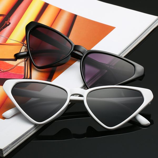 

2020 new fashion cute ladies cat eye sunglasses women vintage brand small sun glasses female uv400, White;black
