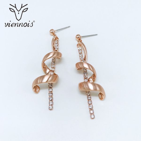 

viennois silver/ rose gold color dangle earrings for women fashion geometric earrings party jewelry