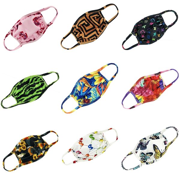 

stock fantastic quality 3 ply thick face masks designer printed anti dust air pollution protective face masks fast delivery #263, Black