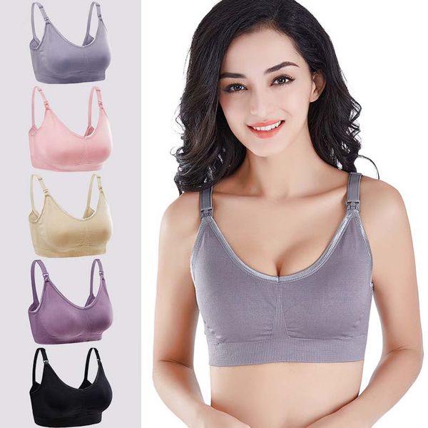

new breastfeeding cotton maternity nursing bra sleep bras for nursing pregnant women soutien gorge allaitement underwear, Red;black