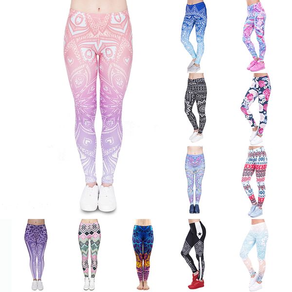 

отпечатано поножи женщины тренировки legging spandex высокой талией леггинсы фитнес leggin бесшовные йога брюки леггинсы, White;red