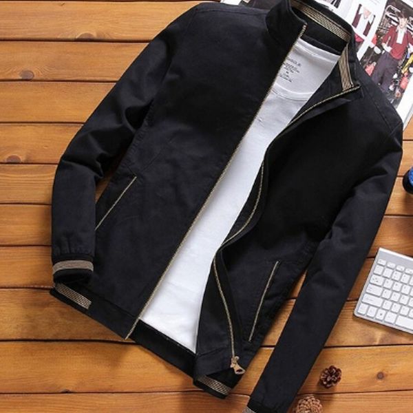 

homens jaqueta e casaco de simplicidade zipper bomber jackets jaqueta jeans da moda mens jean casacos casacos vestuÃ¡rio masculin, Tan;black
