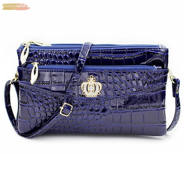 

check, plaid & tartan fashion women crossbody shoulder bags crown messenger handbag crossbody double zipper bag