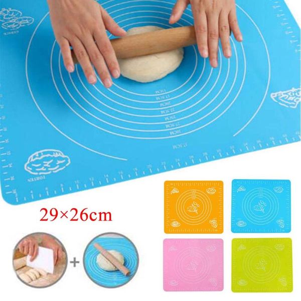 

non stick baking silicone mat rolling dough fondant icing pastry kitchen tool macaroon, pizza, pie, biscuit, cake