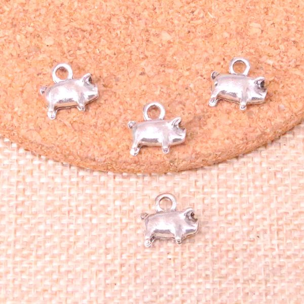 86 Stück Charms schönes Schwein 11*11*4mm Antik Herstellung Anhänger passend,Vintage Tibetsilber,DIY handgefertigter Schmuck