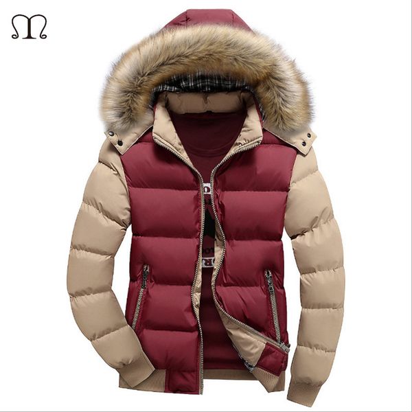 

men winter coats fleece warm thick jackets mens outerwear windproof casual coat with hooded male parkas fashion brand clothing, Black
