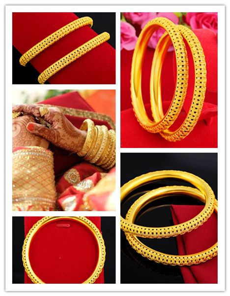 

gold plated brass imitation gold ancient manual filaments rich bracelet marriage bracelet jewelry wedding ceremony, Black