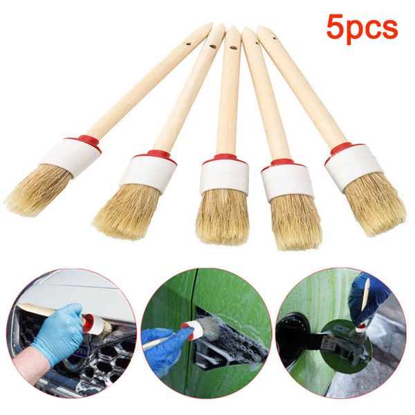 

5pcs/set car suv soft wheel cleaning brushes handy kit for dash trim seats yan88