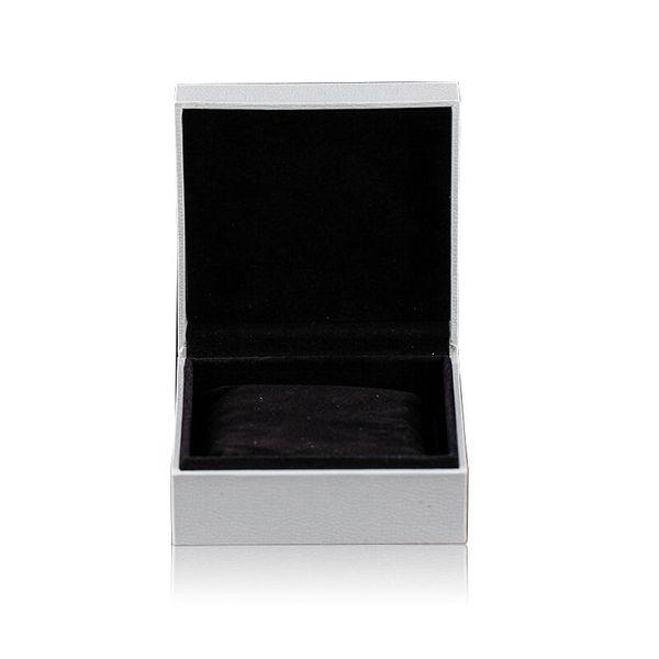 

2019 new brand jewelry white box bracelet necklace 8 pcs 9*9*4 cm boxes with logo wholesale good gift for women, Black;white