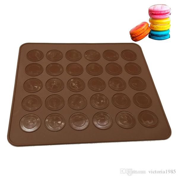 

silicone macaron macaroon pastry oven baking mould sheet mat 30-cavity diy mold baking mat useful tools