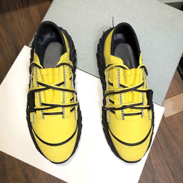 

triple platform designer luxury shoes men/women casual luxury designer casual shoes new yellow sneakers genuine leather, Black