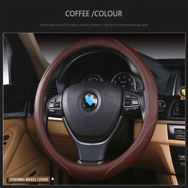 

Leather Steering Wheel Cover for Jeep Compass 2017 Grand Cherokee All Model Auto Steering Wheel Cover Capa Volantes De Carro Cubre Volante