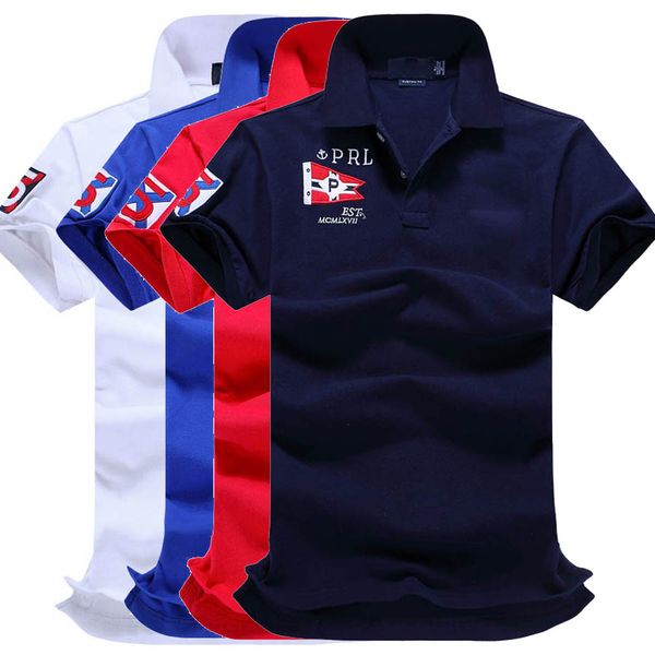 

Embroidery Horse Ball Emblem Luxury Design Designer Male Summer Turn-Down Collar Short Sleeves Polo Shirt Men Top Plus Size A2003