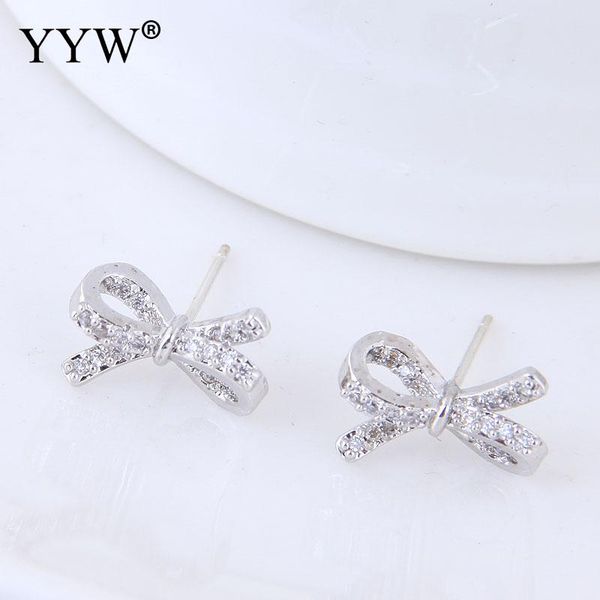 

европейский стиль bowknot женщины серьги-гвоздики femme brinco cross knot pendientes изысканные украшения благородная леди высокого качества, Golden;silver