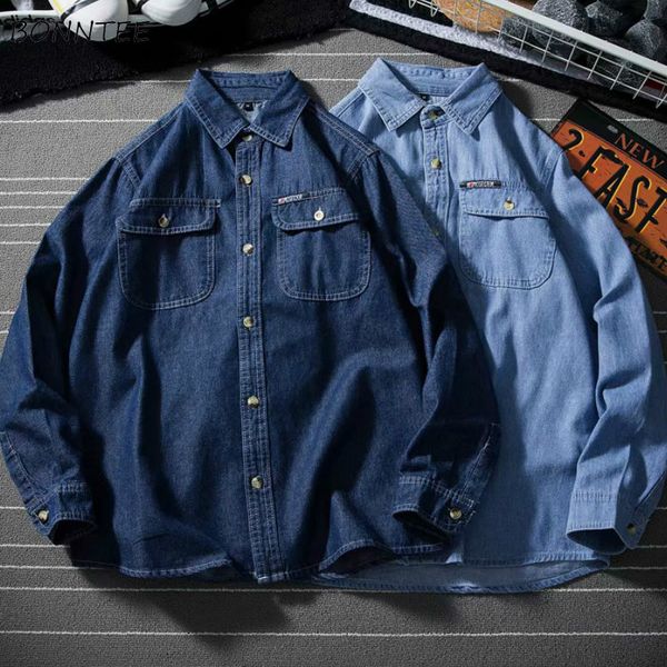 

men shirts square collar solid pockets plus size 4xl loose leisure harajuju mens korean style simple all-match streetwear chic, White;black