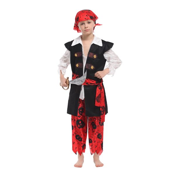 

дети детский маленький разводка pirate buccaneer костюмы для мальчиков хэллоуин пурим карнавал маскарад масленица партии outfit, Black;red