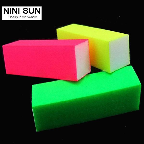 

2 buffing sanding buffer nail files fluorescent color 4 sides polished gel polish nail buffer lime a ongle professional manicure