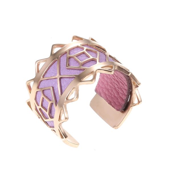 

yoiumit new fashion rose gold rings for women france jewelry 12 colors interchangeable leather bague femme acier inoxydable, Golden;silver