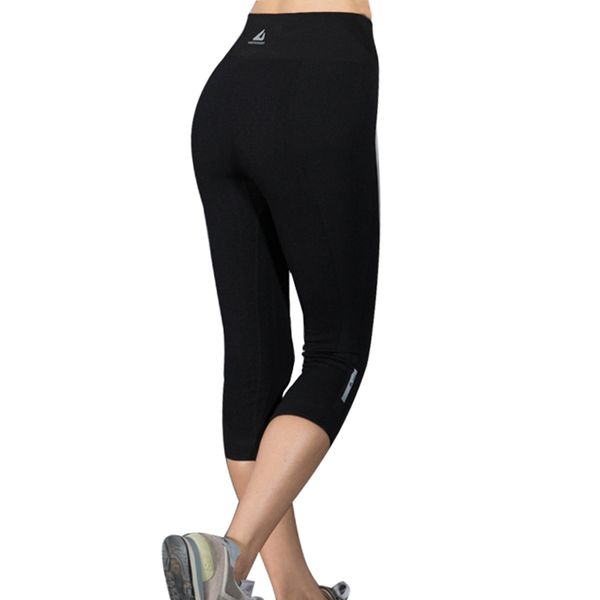 

besgo new mesh patchwork yoga capris high elastic sports training sports pants quick dry moisture absorption woman leggings, White;red