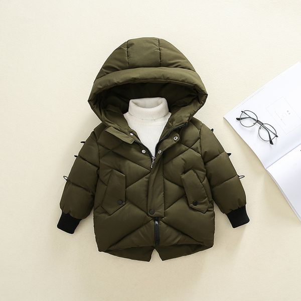 

2019 new children doorout jackets boys outerwaer clothes boys winter warm down parkas kids cotton thick hoodies coats, Blue;gray