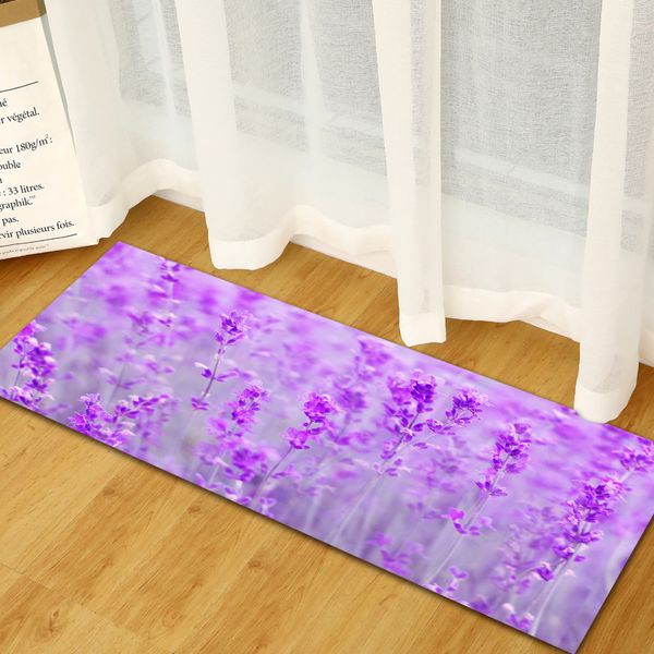 

nodic flower print long carpet kitchen home entrance doormat tapete absorbent modern livingroom hallway area rugs wash floor mat
