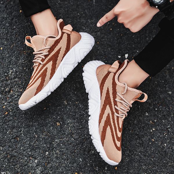 

дышащие 2020 новые мужские летние туфли легкие частицы мужская обувь кроссовки открытый узелок обувь большого размера 39-46, Black