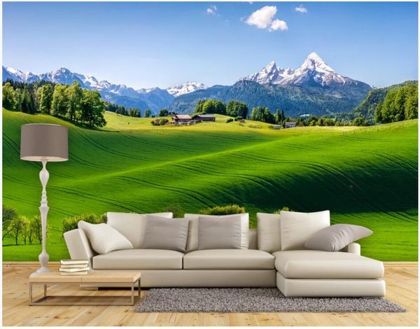 

wdbh 3d wallpaper custom p mural fresh green rural scenery tv background home decor living room wallpaper for walls 3 d