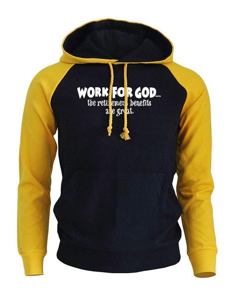 

мужская толстовка 2017 новая мода уличная одежда осень-зима толстовки с рагланом мужчины печати работа для бога битник бренд одежды пуловер, Black