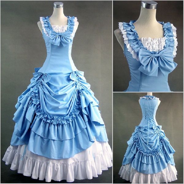 

halter lolita dress elegant falbala kawaii girl temperament retro bowknot victorian sweet lolita long dress cosplay praty, Black;red
