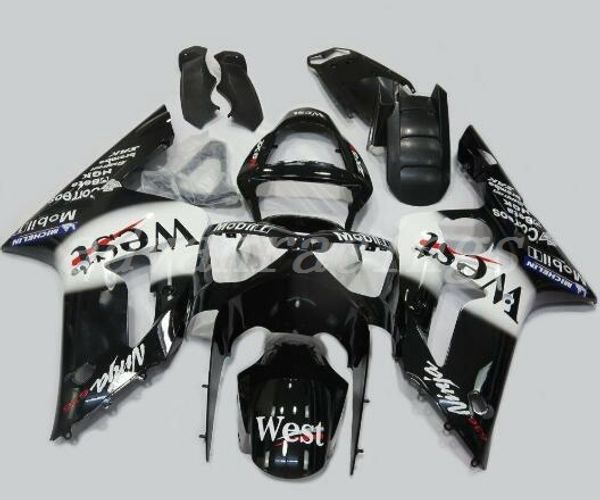 

New injection mold motorcycle ab fairing kit fitment for kawa aki ninja zx6r 636 2003 2004 03 04 6r 600cc bodywork et cu tom black we t