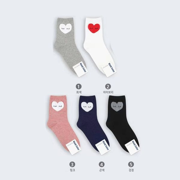 

love crew socks sweet women warm cotton funny cute kawaii art happy sock korean harajuku streetwear fashion casual skarpetki, Black;white