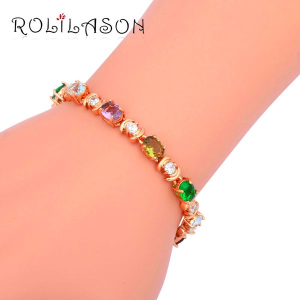 

romantic style design gold tone charm bracelets color crystal wedding items for women health fashion jewelry tb944, Golden;silver