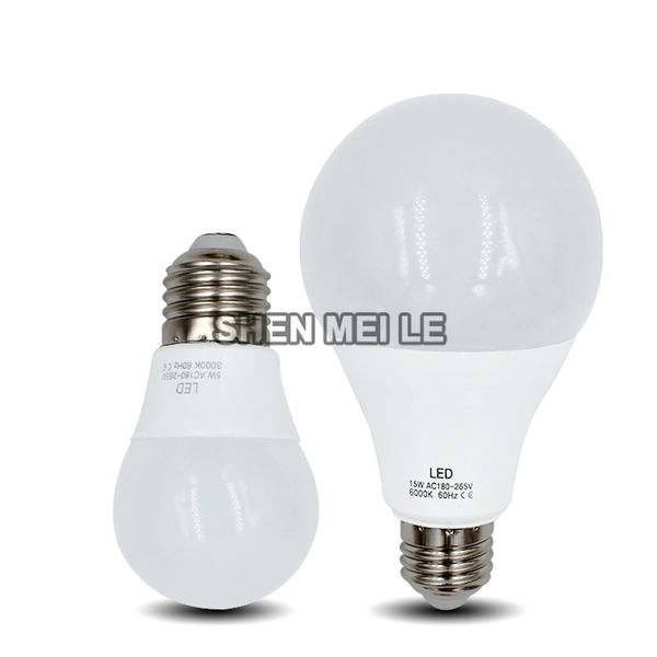 

светодиодные лампы a60 e27 5w 7w 9w 12w 15w 18w 220v лампа теплый белый холодный белый для дома лампочка