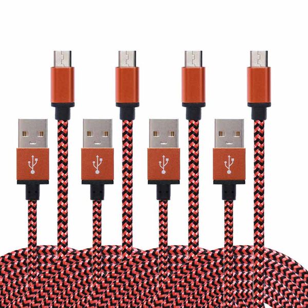 

1m/2m/3m fashion snake weave braided android data line micro usb aluminum alloy nylon charger cables for android samsung huawei 5 colors