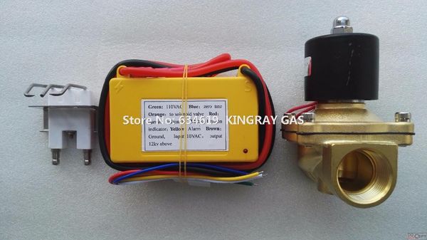 

full set 110vac 1" solenoid gas grill ignition controller gas oven ignitor electric burner lighting controller