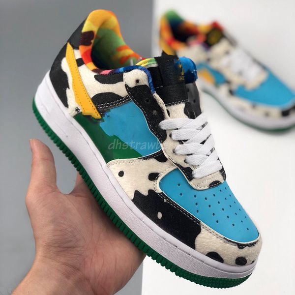 

custom chunky dunky 1 low ace sneakers time out airs one utility men running shoes forces trainers 1s sports skate size 11, Blue;gray