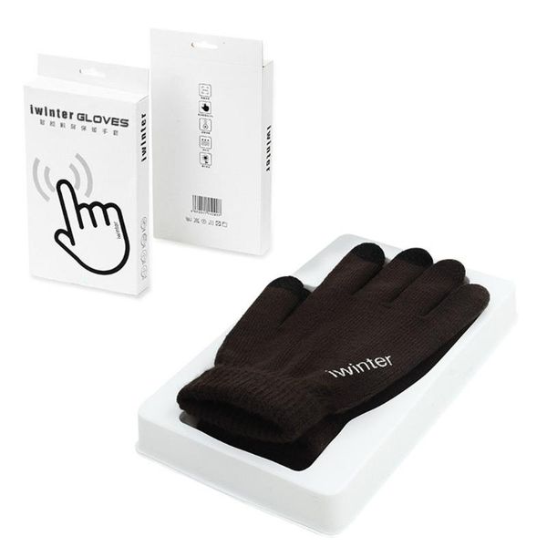 

fashion letter winter gloves women men knitted gloves thermal touch screen black men mittens thermal knit warm glove