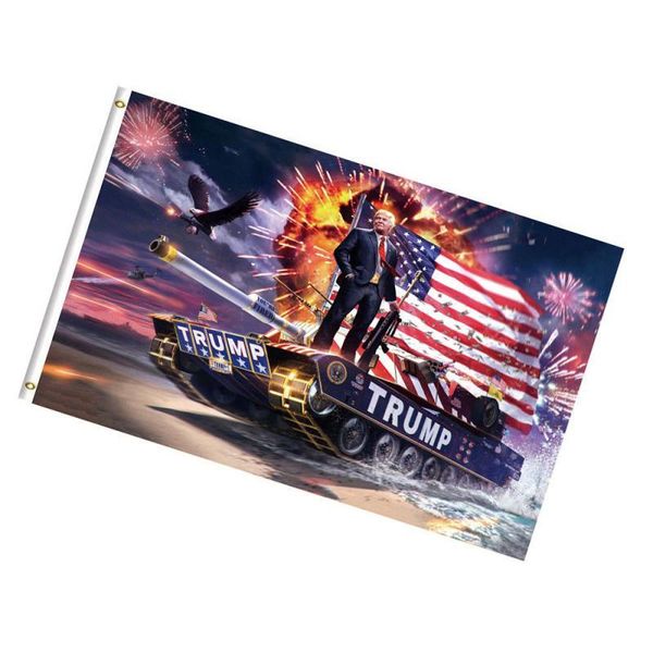 

donald john trump amercia flags trump tank flag polyester canvas head metal grommet personality decortive trump banner flag dhl an2684