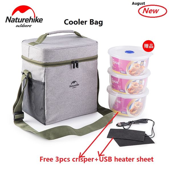 

naturehike outdoor waterproof picnic bag insulated portable fabric thermal cooler bag storage ice with crisper