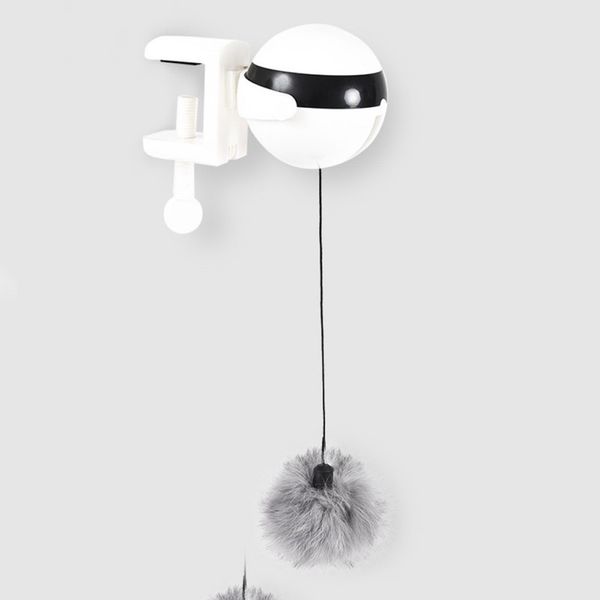 

electric lifting ball teaser cat toy ball and accessories a rope and a plush ball automatic interactive cat playing toy