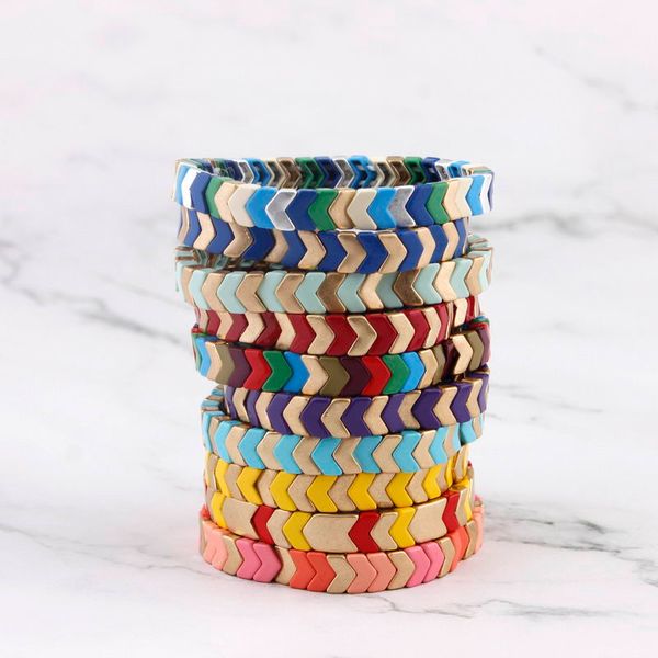 

zwpon персонализированный дизайн сплава стрелки сформировать браслет радуга pointer стрелки бусин регулируемый браслет для женщин, Golden;silver