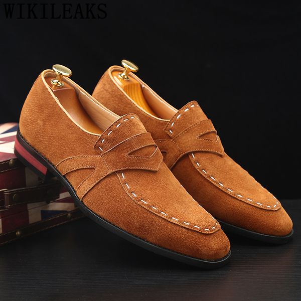 

formal men shoes dress big size loafers men wedding shoes brand designer coiffeur italian sepatu slip on pria ayakkabi, Black