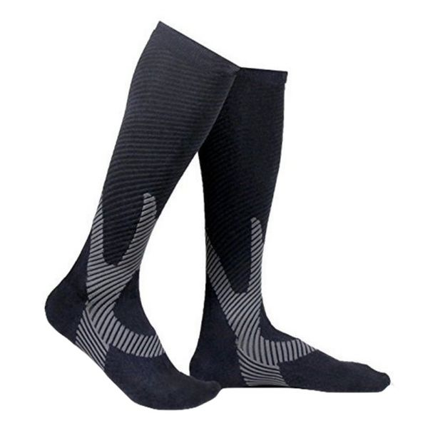 

outdoor sports marathon socks gradient color trail running cycling football shin guard breathable calf sleeve, Black