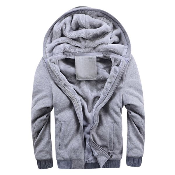 

black grey red men thick hooded winter jacket with zipper patchwork casual warm male parkas patchwork wool veste homme