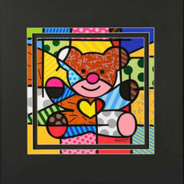 

romero britto art large bear home decor handcrafts oil painting on canvas wall art canvas pictures 200529