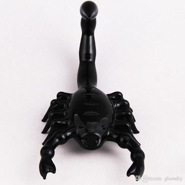 Cachimbo de fumo preto escorpião mão em forma de animal queimador de óleo bongo de tabaco 100g borbulhador