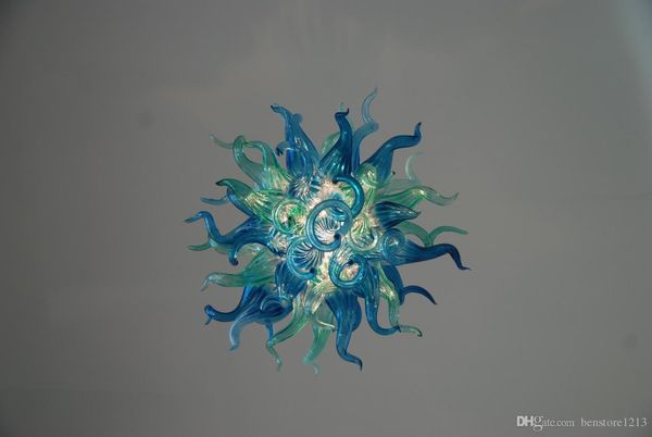 

ac 110v-240v small handcrafted blown glass chandeliers art glass collection style bedroom decoration long chain led chandelier